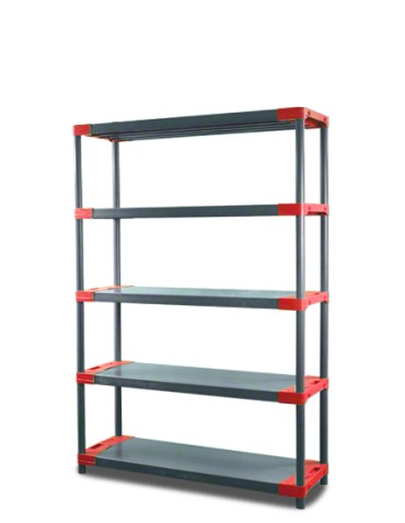 Regał plastikowy Jupiter-5 180x110x46 czerwony