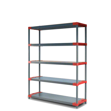 Regał plastikowy Jupiter-5 180x120x46 czerwony