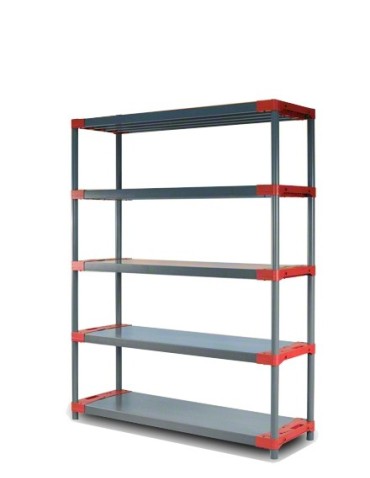 Regał plastikowy Jupiter-5 180x130x46 czerwony