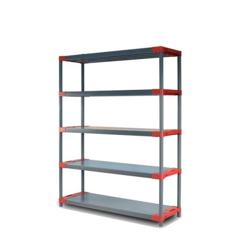 Regał plastikowy Jupiter-5 180x130x46 czerwony