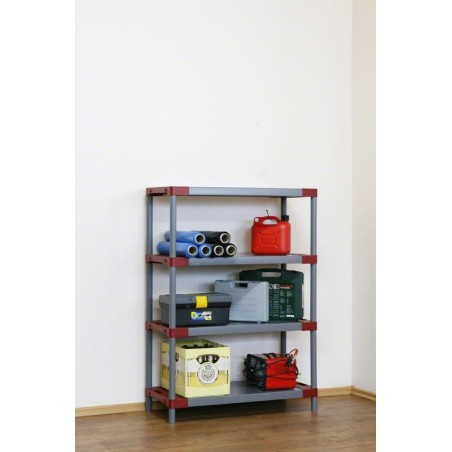 Regał plastikowy TYTAN-5 zielony · 180x80x46 · Nośność półki 160 kg