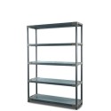 Regał plastikowy TYTAN-5 szary · 180x100x46 · Nośność półki 160 kg