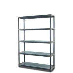 Regał plastikowy TYTAN-5 szary · 180x100x46 · Nośność półki 160 kg