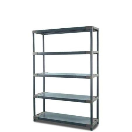 Regał plastikowy TYTAN-5 szary · 180x100x46 · Nośność półki 160 kg