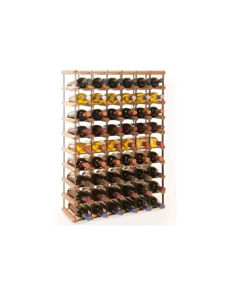 Regały na butelki szklane/PET RW-8  Przechowywanie alkoholu w domu - Stojak · 54 butelki RW-8 6x9 czerń·brąz - product MODO24.PL 2