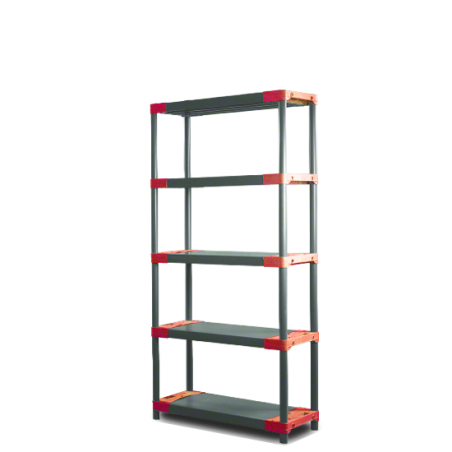 Regał plastikowy Jupiter-5 180x70x46 czerwony