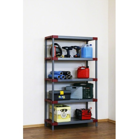 Regał plastikowy Jupiter-5 180x90x46 czerwony