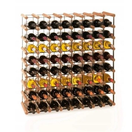 Stojak · 64 butelki RW-8 8x8 czerń·brąz