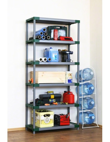 Regał plastikowy Jupiter-6 222x100x46 szary - product 2