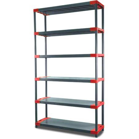 Regał plastikowy Jupiter-6 222x110x46 czerwony