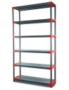 Regał plastikowy Jupiter-6 222x110x46 czerwony