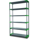 Regał plastikowy Jupiter-6 222x110x46 zielony