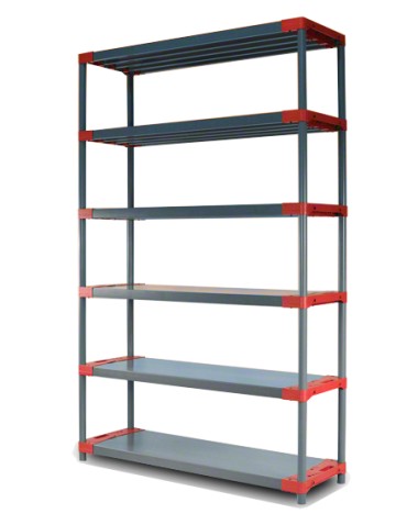 Regał plastikowy Jupiter-6 222x120x46 czerwony