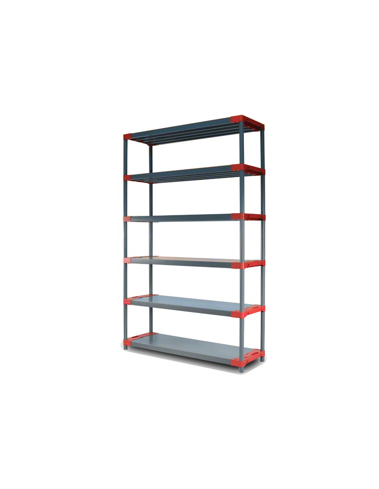 Jupiter-6 - Regał plastikowy Jupiter-6 222x120x46 czerwony - produkt MODO24.PL 1