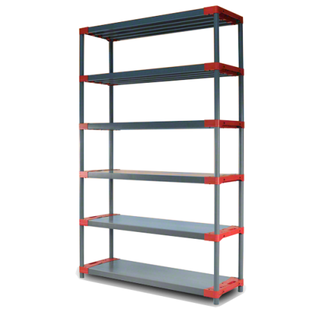 Regał plastikowy Jupiter-6 222x120x46 czerwony