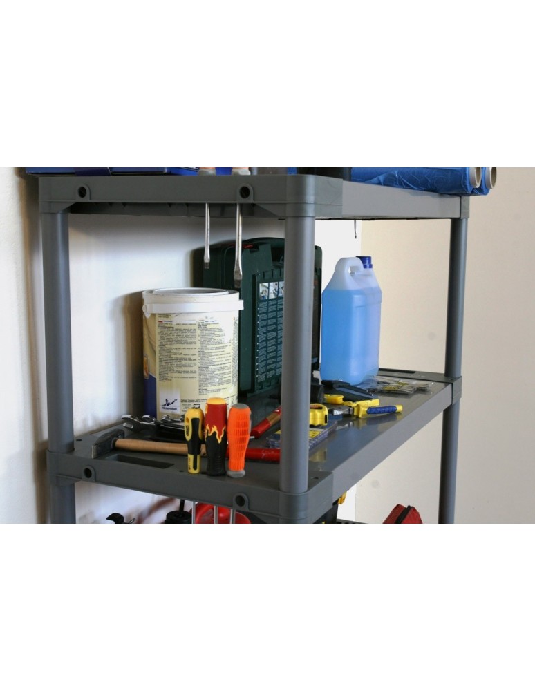 Jupiter-6 - Regał plastikowy Jupiter-6 222x120x46 czerwony - product MODO24.PL 3