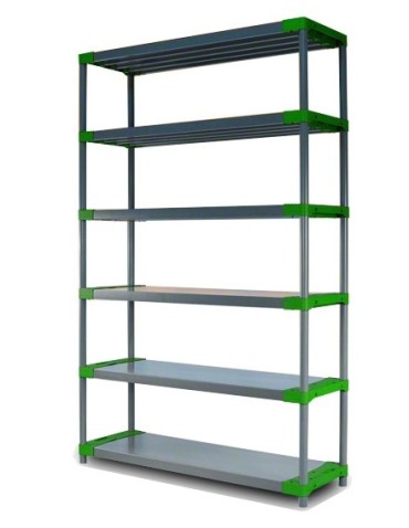 Regał plastikowy Jupiter-6 222x130x46 zielony