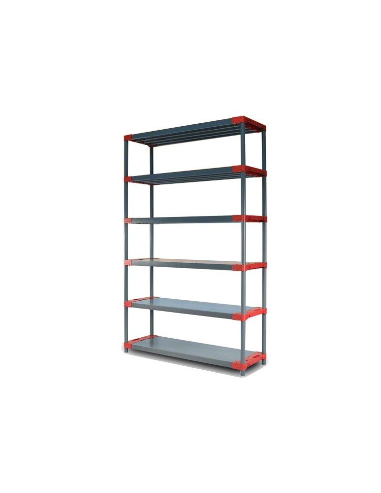 Jupiter-6 - Regał plastikowy Jupiter-6 222x140x46 czerwony - produkt MODO24.PL 1