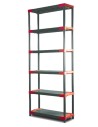 Regał plastikowy Jupiter-6 222x60x46 czerwony