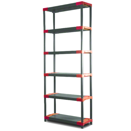 Regał plastikowy Jupiter-6 222x70x46 czerwony