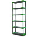 Regał plastikowy Jupiter-6 222x70x46 zielony
