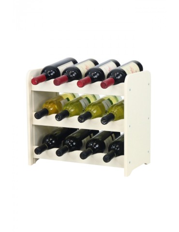 Regał na wino RW-16-12 w kolorze ecru