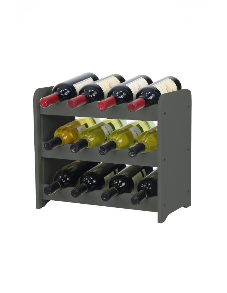 Stojaki na wino RW16 do butelek - Regał na wino RW-16-12 Ciemny grafit - produkt MODO24.PL 1