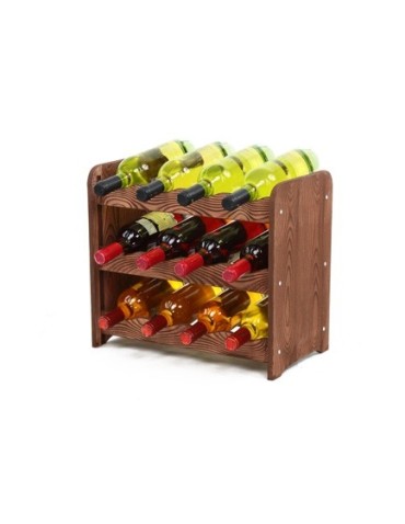 Regał na wino RW-16-12 Ciemny brąz decor