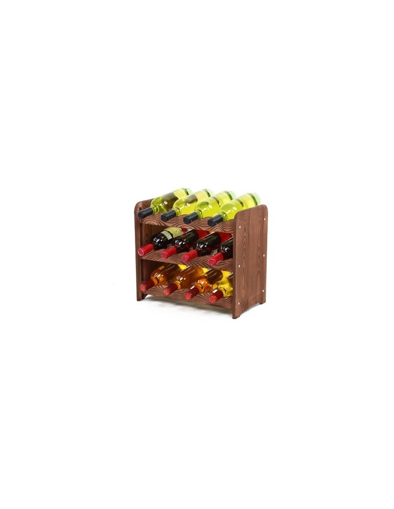 Stojaki na wino RW16 do butelek - Regał na wino RW-16-12 Ciemny brąz decor - produkt MODO24.PL 1