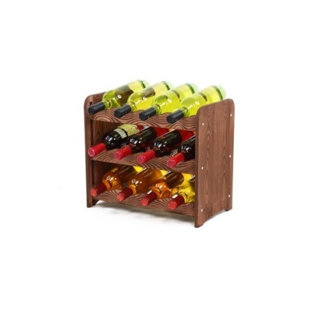 Regał na wino RW-16-12 Ciemny brąz decor