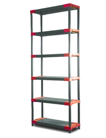 Regał plastikowy Jupiter-6 222x80x46 czerwony