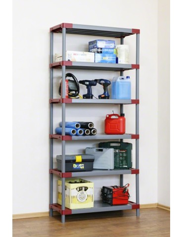 Jupiter-6 - Regał plastikowy Jupiter-6 222x80x46 czerwony - product 3