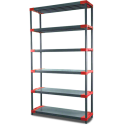 Regał plastikowy Jupiter-6 222x90x46 czerwony