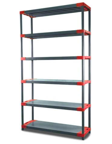 Regał plastikowy Jupiter-6 222x90x46 czerwony