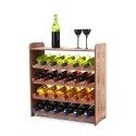 Regał na wino RW-16-24P w dekorze ciemnobrązowym
