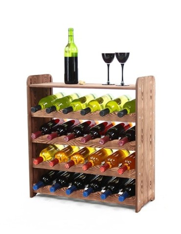 Regał na wino RW-16-24P w dekorze ciemnobrązowym