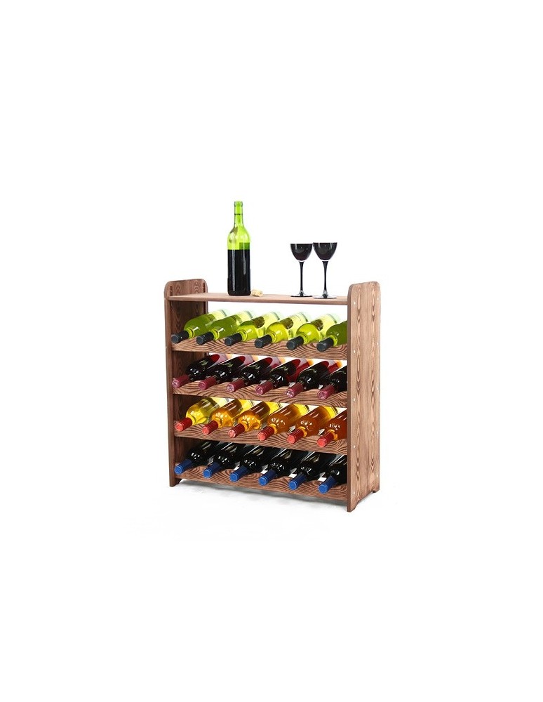 Stojaki na wino RW16 do butelek - Regał na wino RW-16-24P w dekorze ciemnobrązowym - produkt MODO24.PL 1