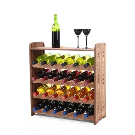 Regał na wino RW-16-24P w dekorze ciemnobrązowym