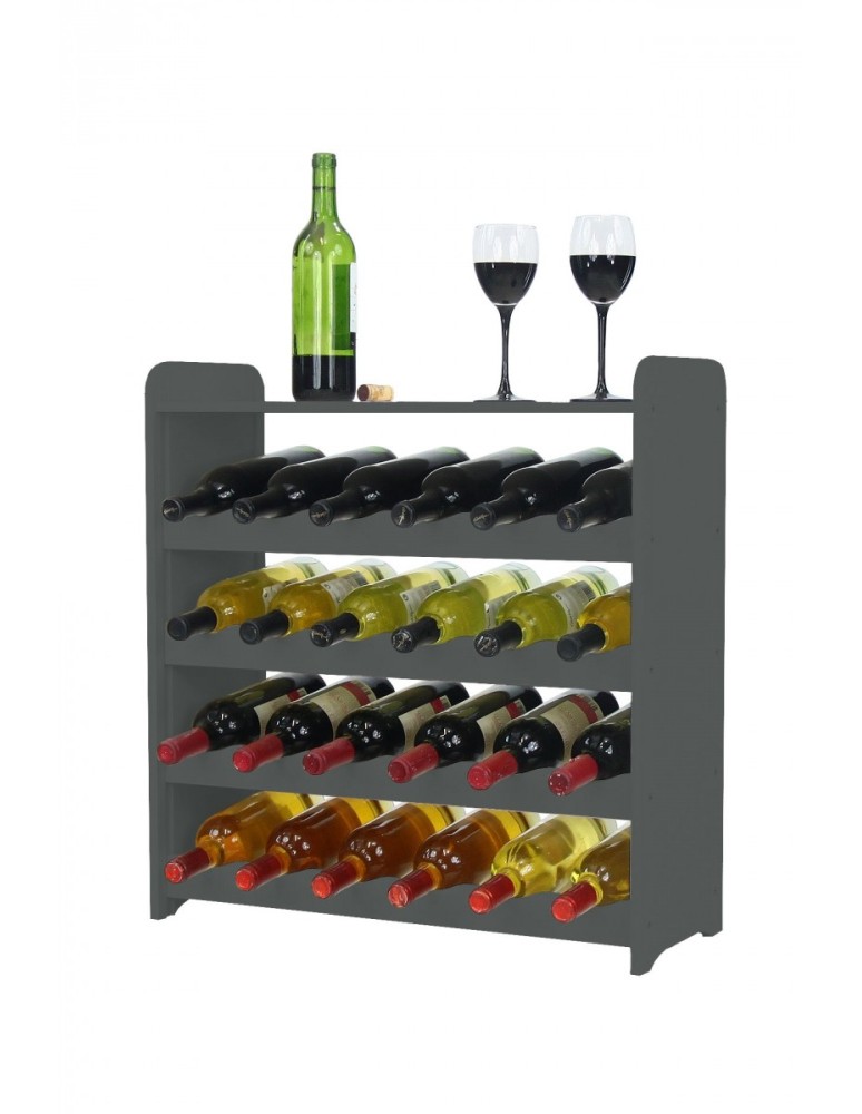 Stojaki na wino RW16 do butelek - Regał na wino RW-16-24P w kolorze ciemnografitowym - produkt MODO24.PL 1