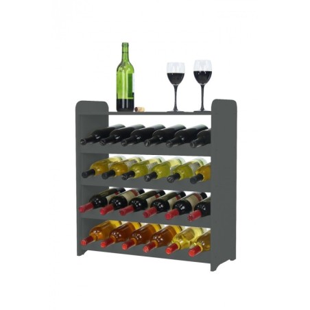 Regał na wino RW-16-24P w kolorze ciemnografitowym