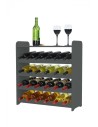 Regał na wino RW-16-24P w kolorze ciemnografitowym