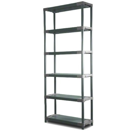 Regał plastikowy TYTAN-6 szary · 222x70x46 · Nośność półki 160 kg