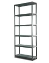 Regał plastikowy TYTAN-6 szary · 222x70x46 · Nośność półki 160 kg