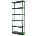 Regał plastikowy TYTAN-6 · szaro-zielony · 222x70x46 · Nośność półki 160 kg