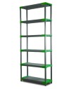 Regał plastikowy TYTAN-6 · szaro-zielony · 222x70x46 · Nośność półki 160 kg