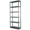 Regał plastikowy TYTAN-6 · szary · 222x80x46 · Nośność półki 160 kg