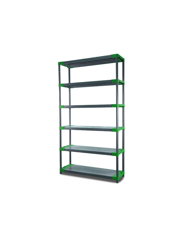 Tytan-6 - Regał plastikowy TYTAN-6 · szaro-zielony · 222x90x46 · Nośność półki 160 kg - produkt MODO24.PL 1
