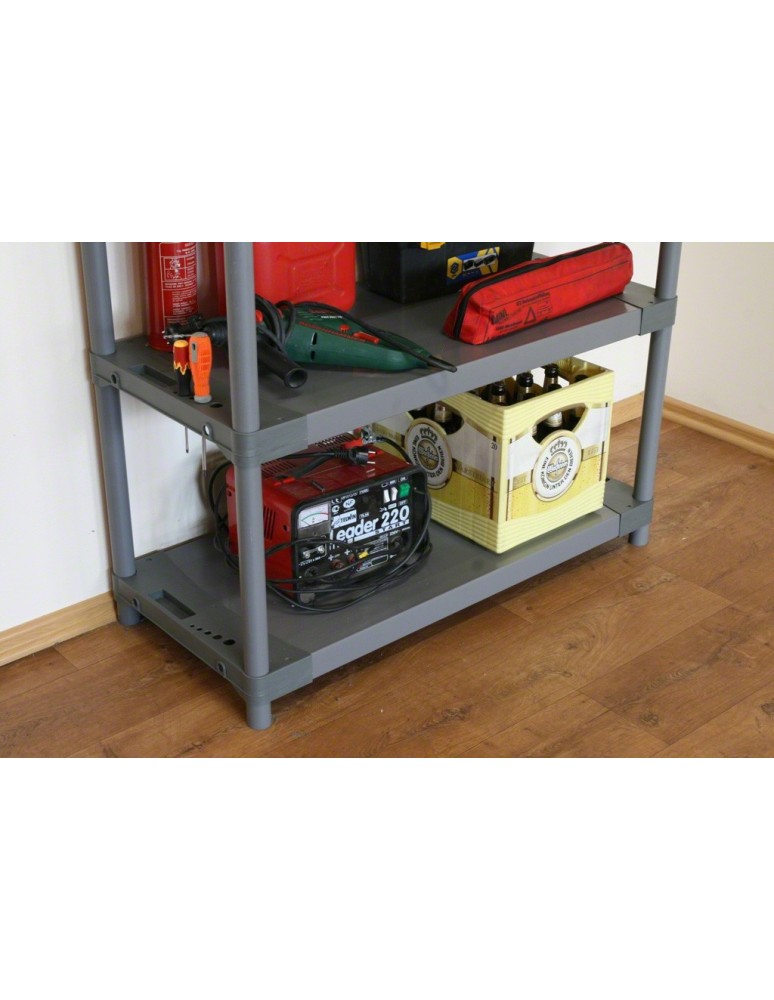 Tytan-6 - Regał plastikowy TYTAN-6 · szaro-zielony · 222x100x46 · Nośność półki 160 kg - product MODO24.PL 6