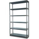 Regał plastikowy TYTAN-6 · szary · 222x110x46 · Nośność półki 160 kg