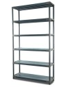 Regał plastikowy TYTAN-6 · szary · 222x110x46 · Nośność półki 160 kg